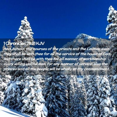 1 Chronicles 28:21 KJV Free Bible Images