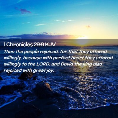 1 Chronicles 29:9 KJV Free Bible Images