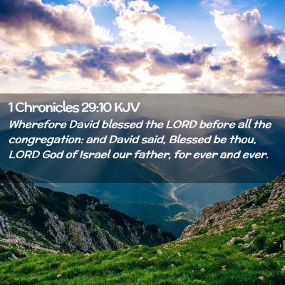 1 Chronicles 29:10 KJV Free Bible Images