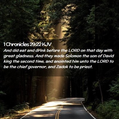 1 Chronicles 29:22 KJV Free Bible Images