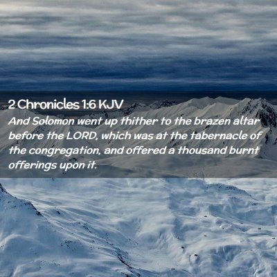 2 Chronicles 1:6 KJV Free Bible Images