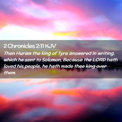 2 Chronicles 2:11 KJV Free Bible Images