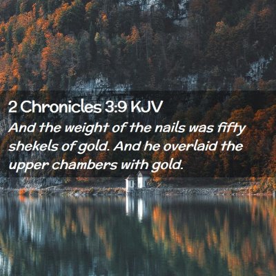 2 Chronicles 3:9 KJV Free Bible Images