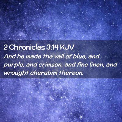 2 Chronicles 3:14 KJV Free Bible Images