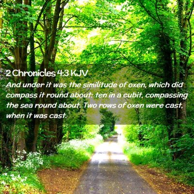 2 Chronicles 4:3 KJV Free Bible Images