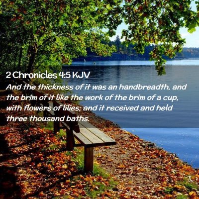 2 Chronicles 4:5 KJV Free Bible Images