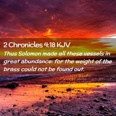 2 Chronicles 4:18 KJV Free Bible Images