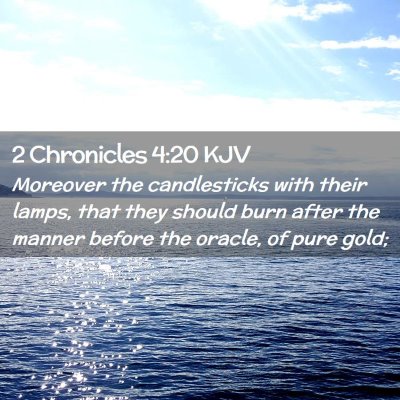 2 Chronicles 4:20 KJV Free Bible Images