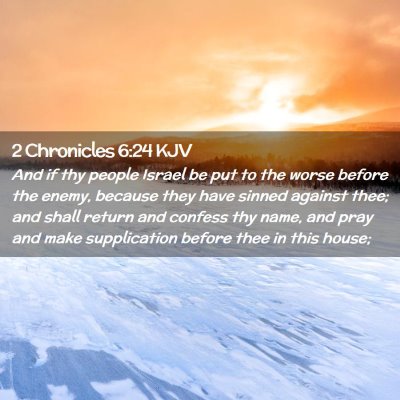 2 Chronicles 6:24 KJV Free Bible Images