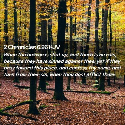 2 Chronicles 6:26 KJV Free Bible Images