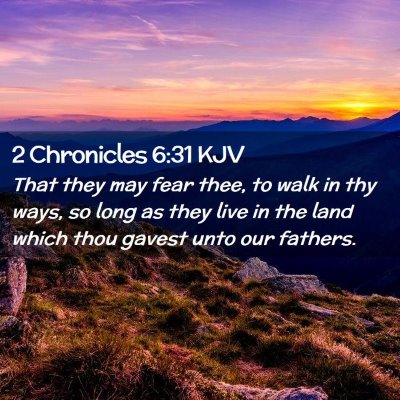 2 Chronicles 6:31 KJV Free Bible Images