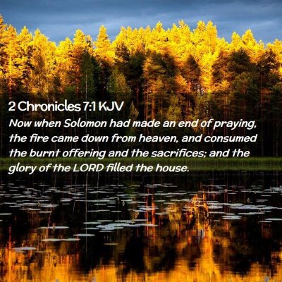 2 Chronicles 7:1 KJV Free Bible Images