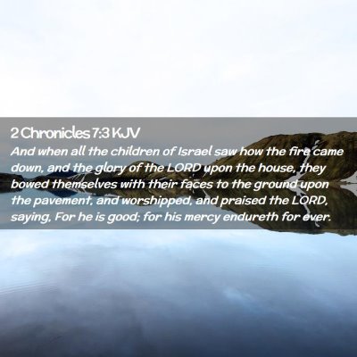 2 Chronicles 7:3 KJV Free Bible Images