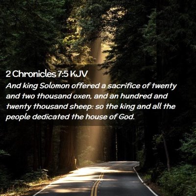 2 Chronicles 7:5 KJV Free Bible Images