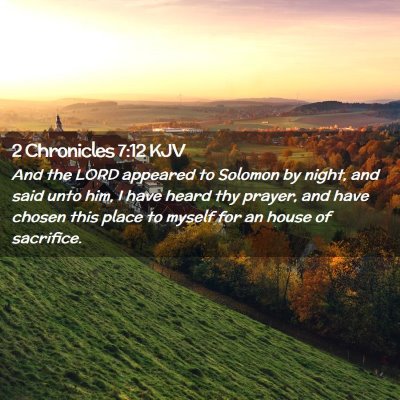 2 Chronicles 7:12 KJV Free Bible Images