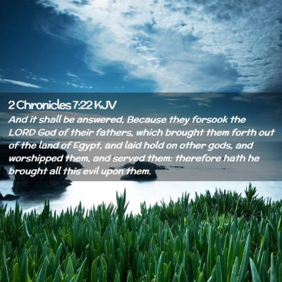 2 Chronicles 7:22 KJV Free Bible Images