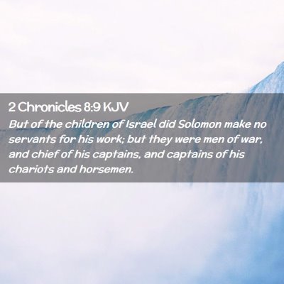 2 Chronicles 8:9 KJV Free Bible Images