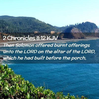 2 Chronicles 8:12 KJV Free Bible Images