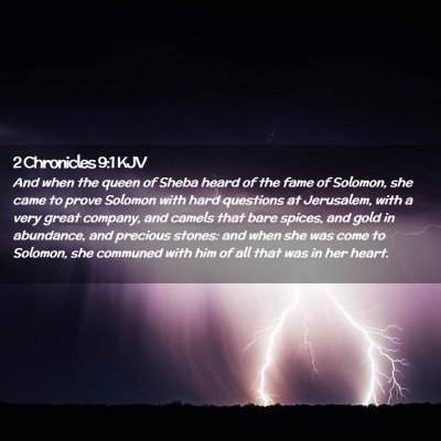 2 Chronicles 9:1 KJV Free Bible Images