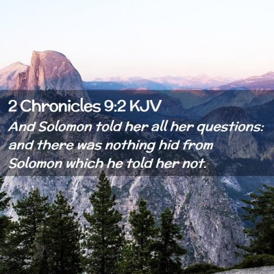 2 Chronicles 9:2 KJV Free Bible Images