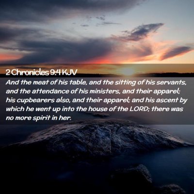 2 Chronicles 9:4 KJV Free Bible Images