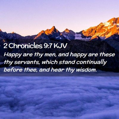 2 Chronicles 9:7 KJV Free Bible Images