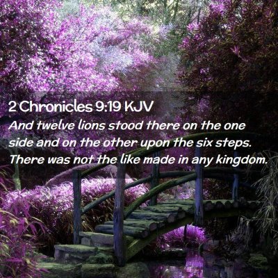 2 Chronicles 9:19 KJV Free Bible Images