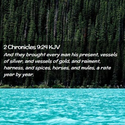 2 Chronicles 9:24 KJV Free Bible Images