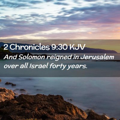 2 Chronicles 9:30 KJV Free Bible Images