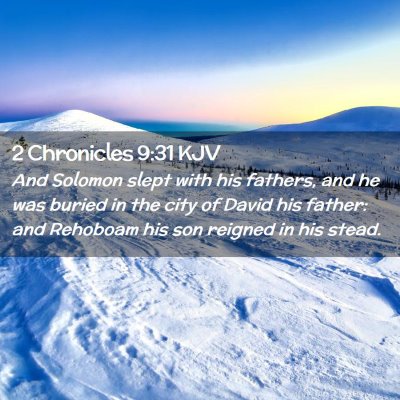 2 Chronicles 9:31 KJV Free Bible Images