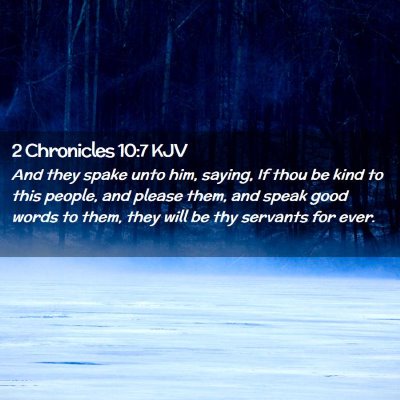 2 Chronicles 10:7 KJV Free Bible Images