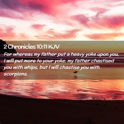 2 Chronicles 10:11 KJV Free Bible Images