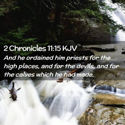 2 Chronicles 11:15 KJV Free Bible Images