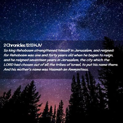 2 Chronicles 12:13 KJV Free Bible Images