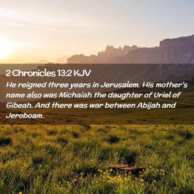 2 Chronicles 13:2 KJV Free Bible Images