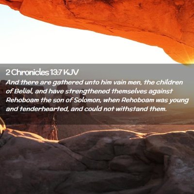 2 Chronicles 13:7 KJV Free Bible Images