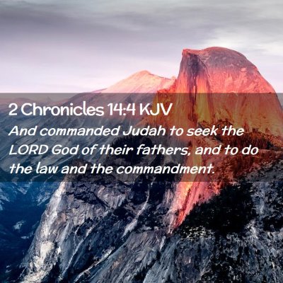 2 Chronicles 14:4 KJV Free Bible Images