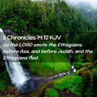 2 Chronicles 14:12 KJV Free Bible Images