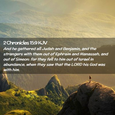 2 Chronicles 15:9 KJV Free Bible Images