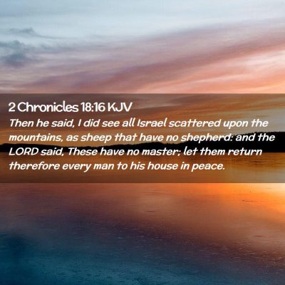 2 Chronicles 18:16 KJV Free Bible Images