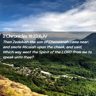 2 Chronicles 18:23 KJV Free Bible Images