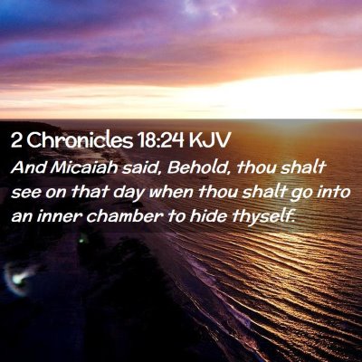 2 Chronicles 18:24 KJV Free Bible Images