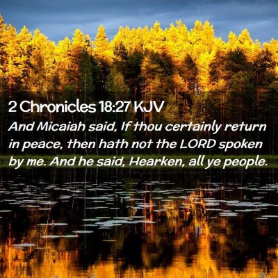 2 Chronicles 18:27 KJV Free Bible Images