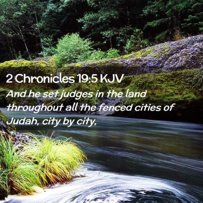 2 Chronicles 19:5 KJV Free Bible Images