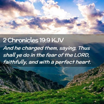 2 Chronicles 19:9 KJV Free Bible Images