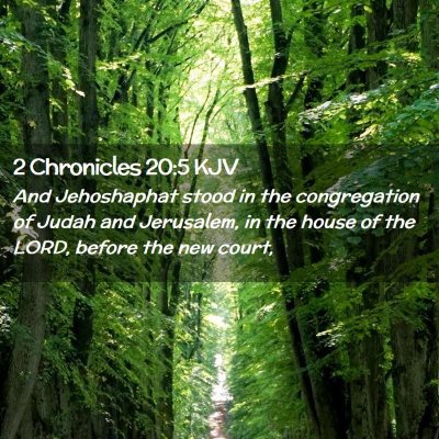 2 Chronicles 20:5 KJV Free Bible Images