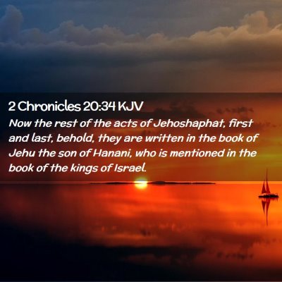 2 Chronicles 20:34 KJV Free Bible Images