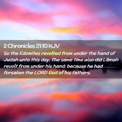 2 Chronicles 21:10 KJV Free Bible Images