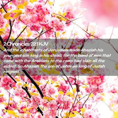 2 Chronicles 22:1 KJV Free Bible Images