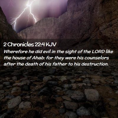 2 Chronicles 22:4 KJV Free Bible Images